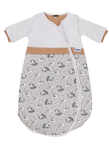 Gesslein Schlafsack "Bubou" in Weiß/ Hellbraun/ Grau