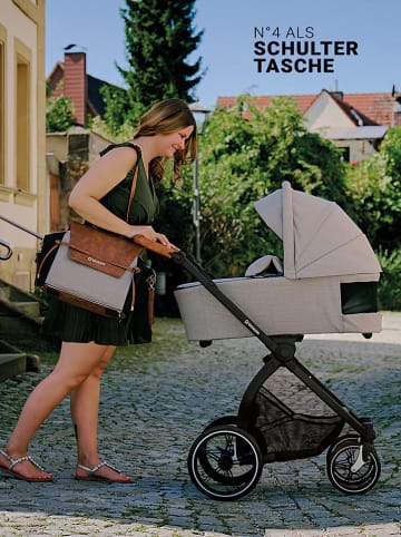 Gesslein Wickeltasche "N°4" in Beige/ Hellbraun - (B)50 x (H)31 x (T)19 cm