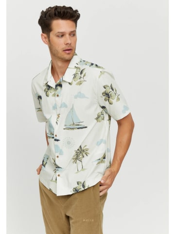MAZINE Hemd "Maui" in Creme/ Grün