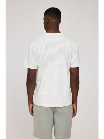 MAZINE Shirt "Halfway Striped" in Creme/ Hellblau