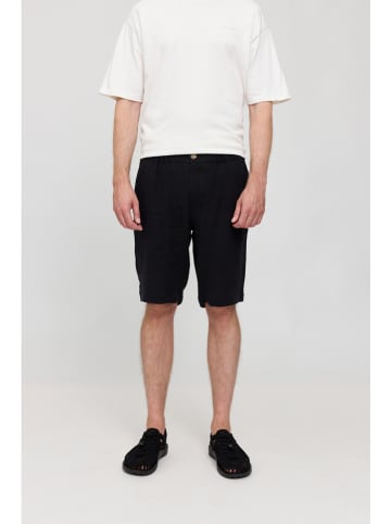 MAZINE Leinen-Shorts in Schwarz