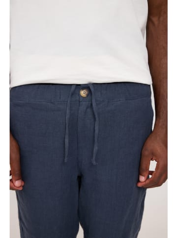 MAZINE Linnen short donkerblauw