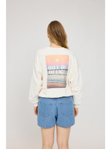 MAZINE Sweatshirt "Back Print" in Creme/ Bunt