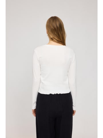 MAZINE Longsleeve "Ribbed" crème