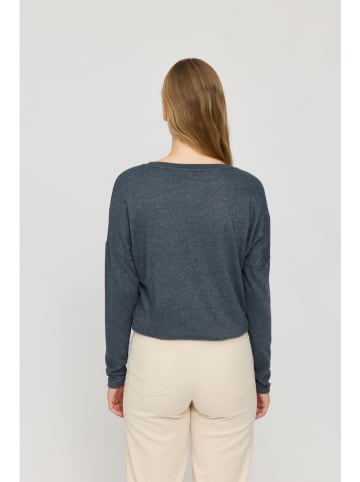 MAZINE Longsleeve "Jersey Knit" donkerblauw