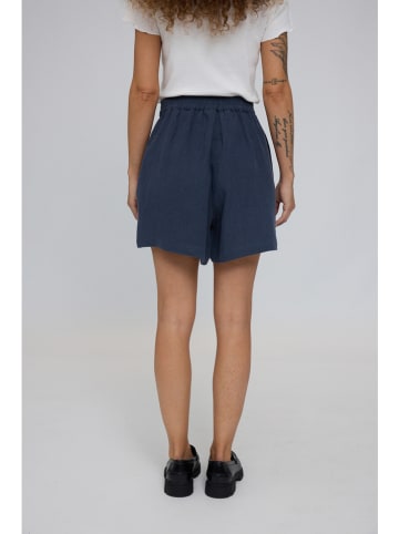 MAZINE Linnen short donkerblauw
