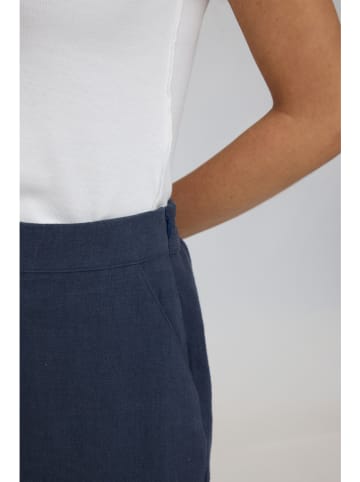 MAZINE Linnen short donkerblauw