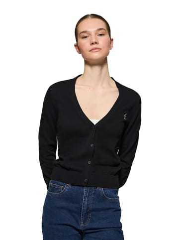 Polo Club Cardigan in Schwarz