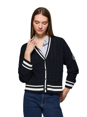 Polo Club Cardigan in Schwarz