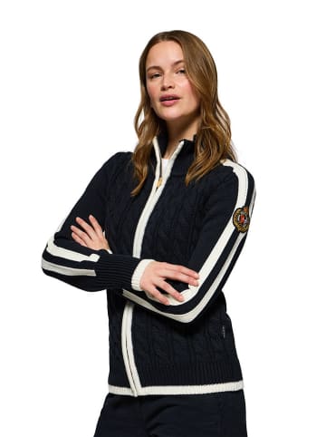 Polo Club Cardigan in Schwarz
