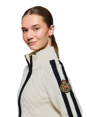 Polo Club Cardigan in Creme