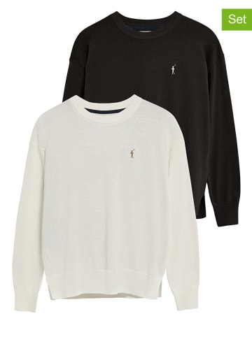 Polo Club 2er-Set: Pullover in Schwarz/ Weiß