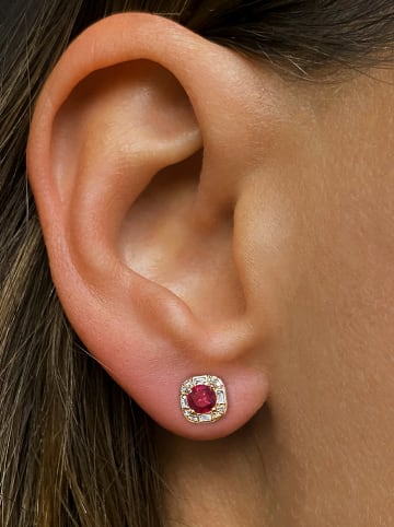 OR Carats Gold-Ohrstecker mit Diamanten und Edelsteinen