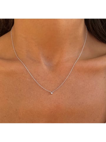 OR Carats Weißgold-Halskette mit Diamant - (L)40 cm