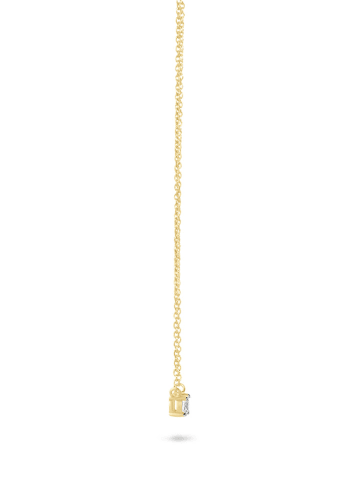 OR Carats Gold-Halskette mit Diamant - (L)40 cm