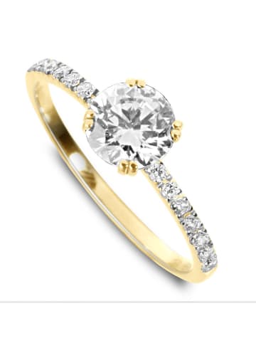 OR Carats Gouden ring met diamanten en edelsteen