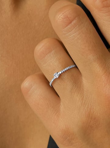 OR Carats Weißgold-Ring mit Diamanten