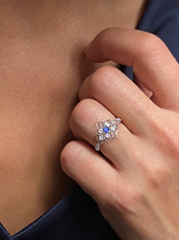 OR Carats Weißgold-Ring mit Edelsteinen