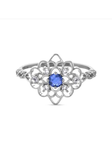 OR Carats Weißgold-Ring mit Edelsteinen
