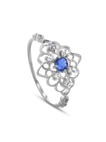 OR Carats Weißgold-Ring mit Edelsteinen