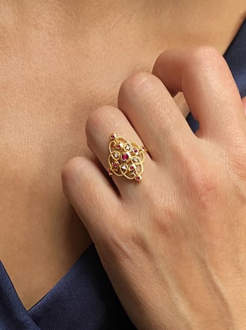 OR Carats Gold-Ring mit Diamanten und Edelsteinen