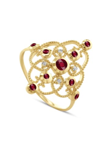OR Carats Gold-Ring mit Diamanten und Edelsteinen