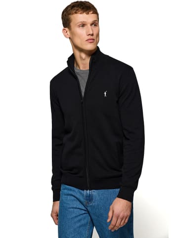 Polo Club Cardigan in Schwarz