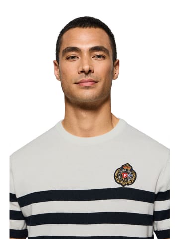 Polo Club Pullover in Weiß/ Schwarz
