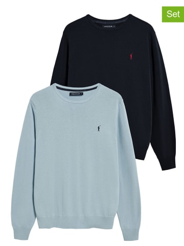 Polo Club 2er-Set: Pullover in Dunkelblau/ Hellblau