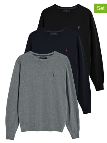 Polo Club 3-delige set: truien donkerblauw/grijs/zwart