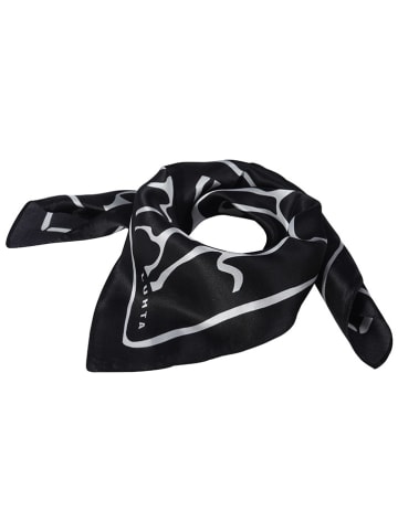 LUHTA Seidenschal "Nakolinna" in Schwarz/ Weiß - (L)53 x (B)53 cm
