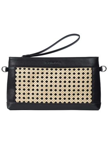 LUHTA Clutch "Ootosi" beige/zwart - (B)28 x (H)16 x (D)4 cm