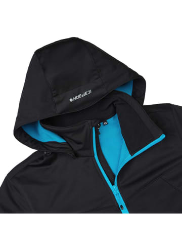 Icepeak Softshelljas "Biggs" zwart/lichtblauw