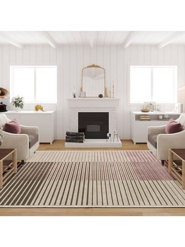 Mioli Kurzflor-Teppich "Kece" in Creme/ Pink