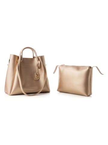 Lucky Bees Schultertasche in Beige - (B)36 x (H)33 x (T)12 cm