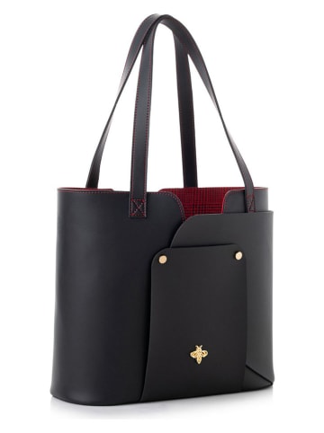 Lucky Bees Schultertasche in Schwarz - (B)30 x (H)26 x (T)12 cm