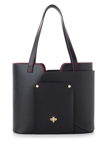Lucky Bees Schultertasche in Schwarz - (B)30 x (H)26 x (T)12 cm