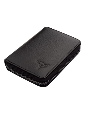Lucky Bees Leder-Kartenetui in Schwarz - (B)11,5 x (H)8 x (T)2 cm
