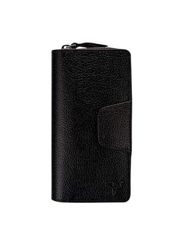 Lucky Bees Leder-Geldbörse in Schwarz - (B)18,5 x (H)10 x (T)2 cm