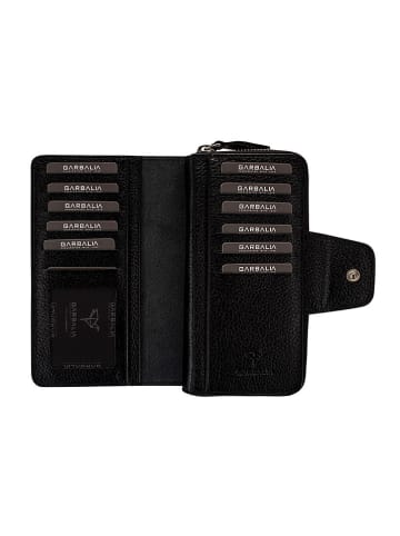 Lucky Bees Leder-Geldbörse in Schwarz - (B)18,5 x (H)10 x (T)2 cm