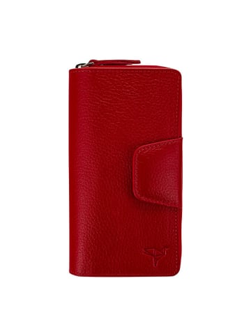 Lucky Bees Leder-Geldbörse in Rot - (B)18,5 x (H)10 x (T)2 cm