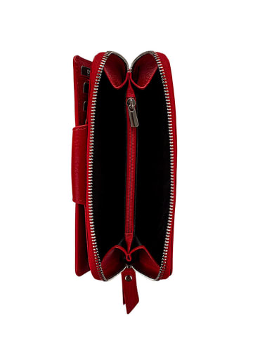 Lucky Bees Leder-Geldbörse in Rot - (B)18,5 x (H)10 x (T)2 cm