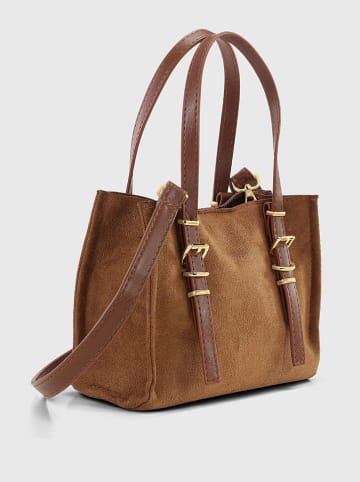 Lucky Bees Leder-Schultertasche Hellbraun - (B)22,5 x (H)18 cm