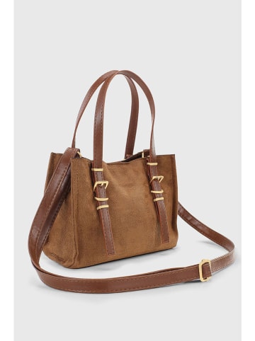 Lucky Bees Leder-Schultertasche Hellbraun - (B)22,5 x (H)18 cm