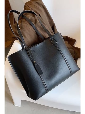 Lucky Bees Schultertasche in Schwarz - (B)39 x (H)29 cm