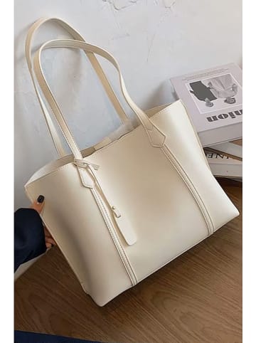 Lucky Bees Schultertasche in Creme - (B)39 x (H)29 cm
