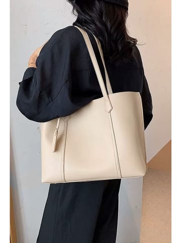 Lucky Bees Schultertasche in Creme - (B)39 x (H)29 cm