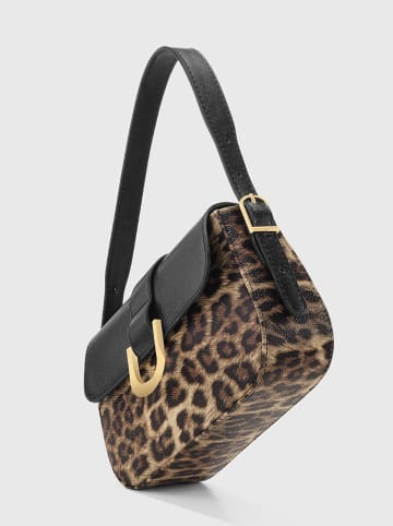 Lucky Bees Schultertasche in Beige/ Dunkelbraun/ Schwarz - (B)26 x (H)16 cm