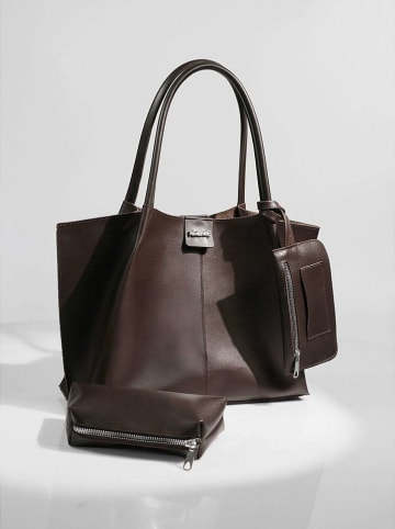 Lucky Bees Shopper in Dunkelbraun - (B)41 x (H)25 cm