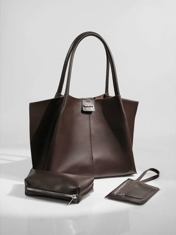 Lucky Bees Shopper in Dunkelbraun - (B)41 x (H)25 cm